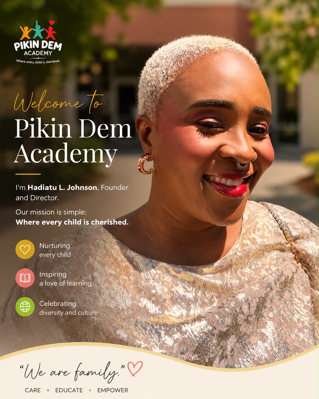 Hadiatu Johnson, Founder & Director at Pikin Dem Academy